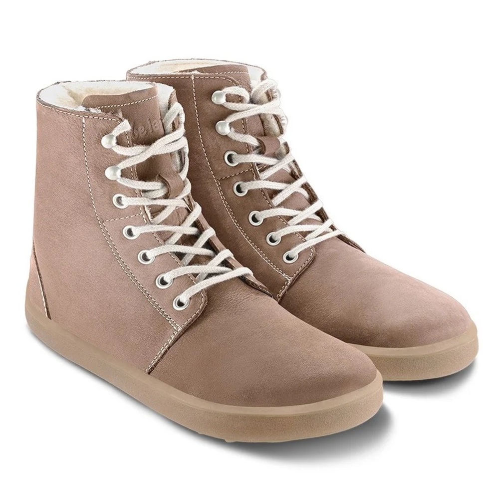 Be Lenka Winter Merino Wool Lined Barefoot Boot - Walnut
